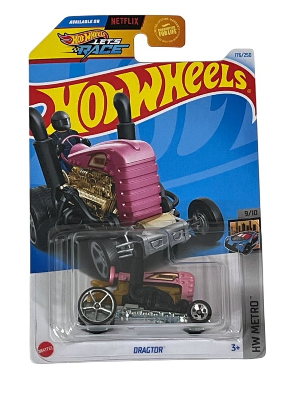 Hot Wheels 2024 Dragtor HW Metro Pink Gold 1:64 Diecast Car New